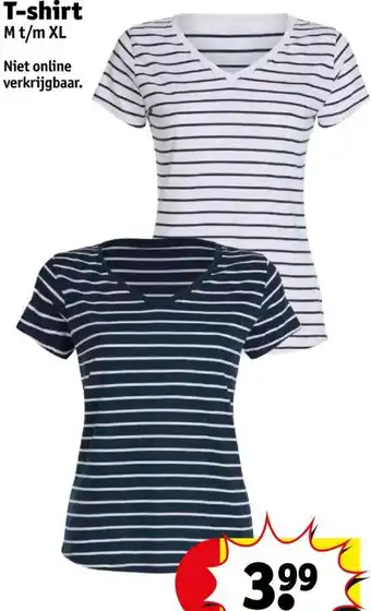 Kruidvat T-shirt M t/m XL aanbieding
