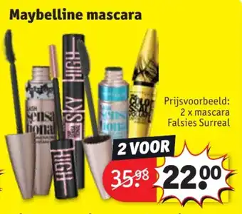 Kruidvat Maybelline mascara aanbieding