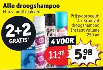 Kruidvat Alle droogshampoo aanbieding