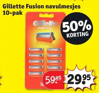 Kruidvat Gillette Fusion navulmesjes 10-pak aanbieding