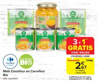 Carrefour Market Maïs 4 x 300 g aanbieding