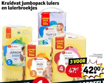 Kruidvat Kruidvat jumbopack luiers en luierbroekjes aanbieding