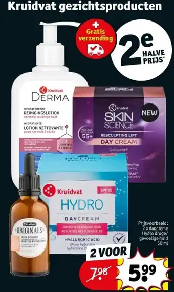 Kruidvat Kruidvat gezichtsproducten aanbieding