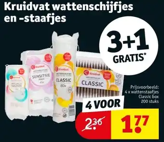 Kruidvat Kruidvat wattenschijfjes en -staafjes aanbieding