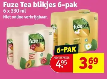 Kruidvat Fuze Tea blikjes 6-pak aanbieding