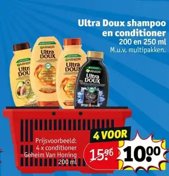 Kruidvat Ultra Doux shampoo en conditioner aanbieding
