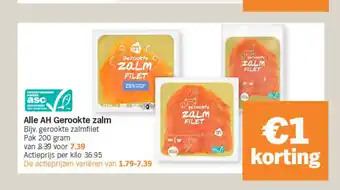 Albert Heijn Alle AH Gerookte zalm aanbieding