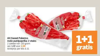 Albert Heijn AH Sweet Palermo rode puntpaprika 2 stuks aanbieding