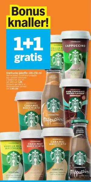 Albert Heijn Starbucks ijskoffie 220-250 ml aanbieding