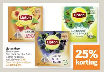 Albert Heijn Lipton thee aanbieding