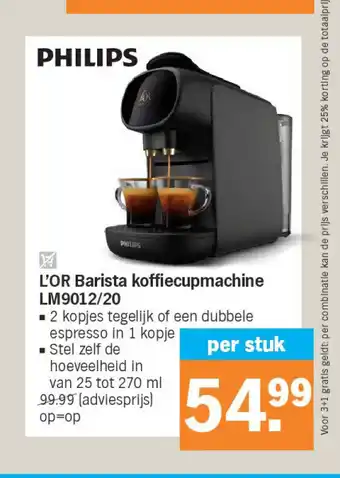 Albert Heijn L'OR Barista koffiecupmachine LM9012/20 aanbieding