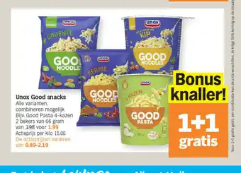 Albert Heijn Unox Good snacks aanbieding