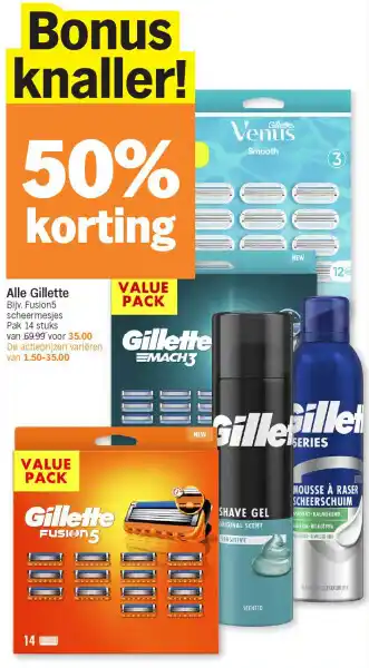 Albert Heijn Alle Gillette aanbieding