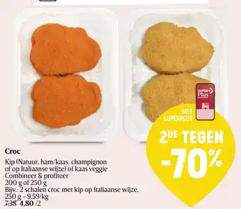 Delhaize Croc Kip of Kaas Veggie aanbieding