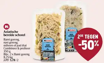 Delhaize Aziatische bereide schotel Bami goreng, nasi goreng, mihoen of pad thai aanbieding