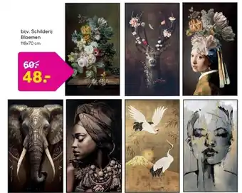 Leen Bakker Schilderij Bloemen aanbieding
