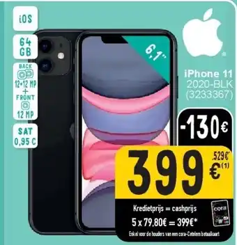 Cora iPhone 11 2020-BLK aanbieding