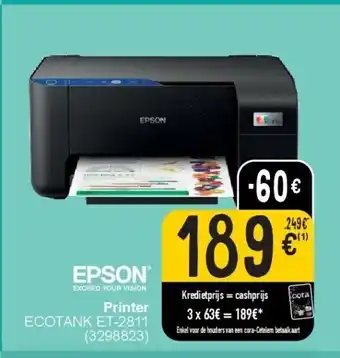 Cora Printer ECOTANK ET-2811 aanbieding