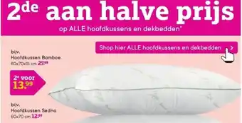 Leen Bakker Hoofdkussen Bamboe aanbieding