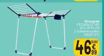 Cora Droogrek PEGASUS 180 SOLIS PLUS 2 sokkenhouders aanbieding