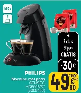 Cora Machine met pads aanbieding