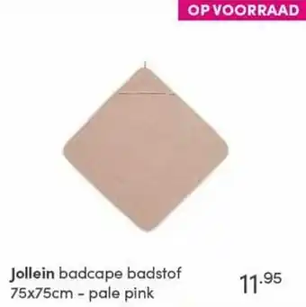 Baby & Tiener Jollein badcape badstof pale pink aanbieding