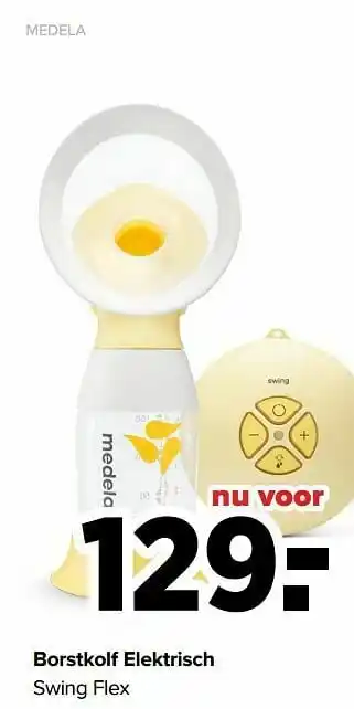 Baby-Dump Medela borstkolf elektrisch swing flex aanbieding