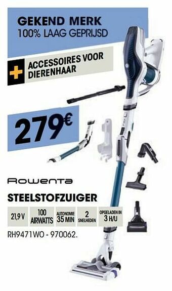 Electro Depot Rowenta steelstofzuiger rh9471wo aanbieding