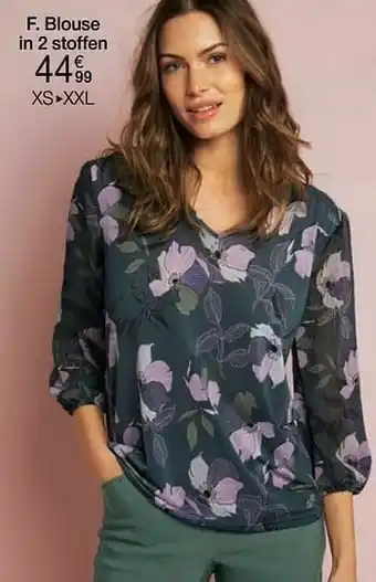 Blouse in 2 stoffen