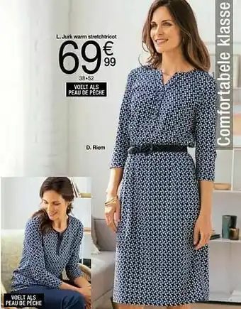Damart Jurk warm stretchtricot aanbieding