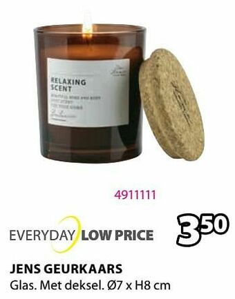 Jysk Jens geurkaars aanbieding