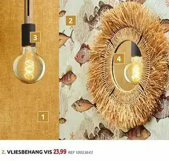 BricoPlanit Vliesbehang vis aanbieding