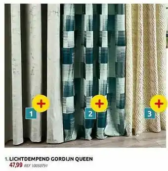 BricoPlanit Lichtdempend gordijn queen aanbieding