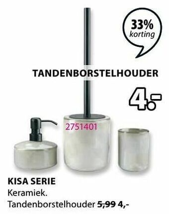 Jysk Kisa tandenborstelhouder aanbieding