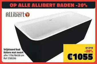 Bouwcenter Frans Vlaeminck Vrijstaand bad kolora mat zwart aanbieding