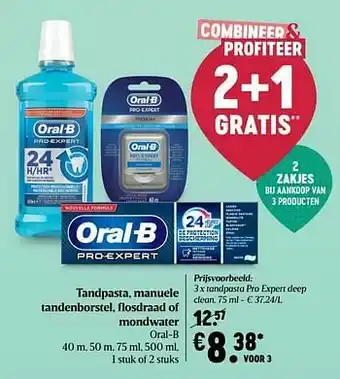 Delhaize Oral-b tandpasta pro expert deep clean aanbieding