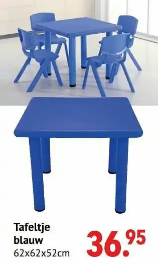 Tafeltje blauw