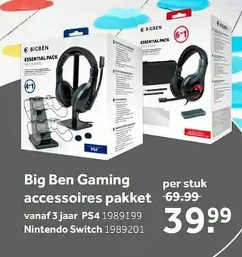 Intertoys Big ben gaming accessoires pakket ps4 aanbieding