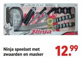 Multi bazar Ninja speelset met zwaarden en masker aanbieding
