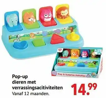 Multi bazar Pop-up dieren met verrassingsacitiviteiten aanbieding