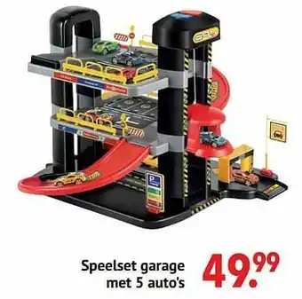 Multi bazar Speelset garage met 5 auto`s aanbieding