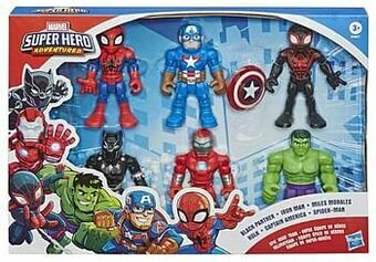 ToyChamp Super Hero Adventures Heldenteam 6 Marvel Figuren aanbieding