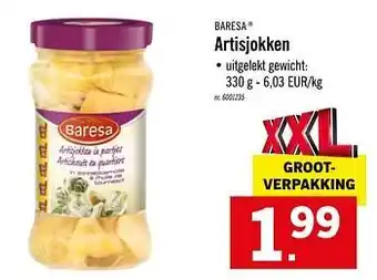 Lidl Baresa Artisjokken aanbieding