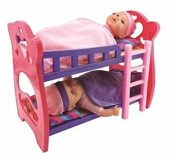 ToyChamp Bedtime stapelbed met 2 babypoppen en accessoires aanbieding