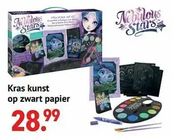 Multi bazar Kras kunst op zwart papier aanbieding