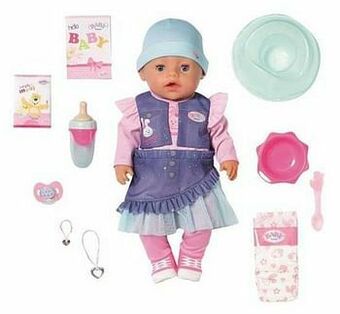 ToyChamp BABY Born Magic Eyes Jeans Meisje met blauwe ogen aanbieding