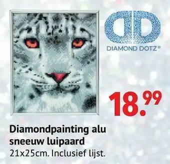 Diamondpainting alu sneeuw luipaard