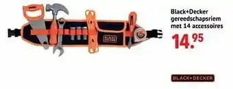 Multi bazar Black+decker gereedschapsriem met 14 accessoires aanbieding