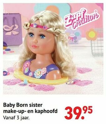 Multi bazar Baby born sister make-up- en kaphoofd aanbieding