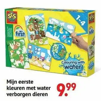 Multi bazar Mijn eerste kleuren met water verborgen dieren aanbieding